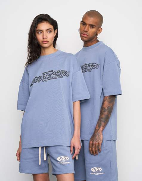 Multiply Apparel - Respect - T-shirt oversize color vento selvaggio - view 1