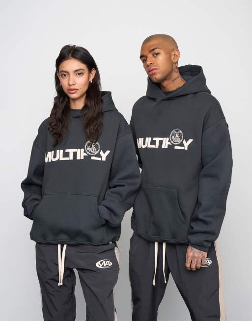 Multiply Apparel - Ring - Oversized hoodie in zwart