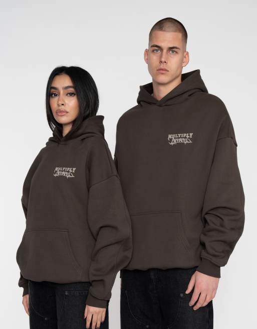 Multiply Apparel - Scholar - Sweat à capuche oversize - Café turc