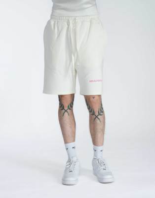 Multiply Apparel - Shorts in Schneeweiß mit Multiply-Logo