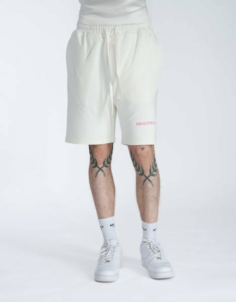 Multiply Apparel – Shorts in Schneeweiß mit Multiply-Logo - view 1