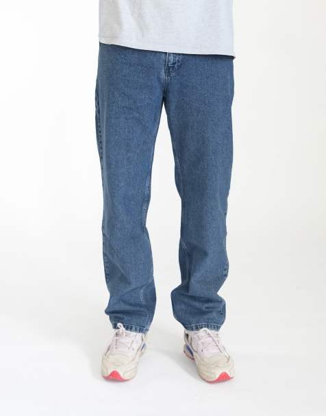 Multiply Apparel – Slick – Gerade geschnittene, weite Jeans in Blau - view 1