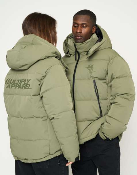 Multiply Apparel - Stormy - Gewatteerd jack in groen - view 1