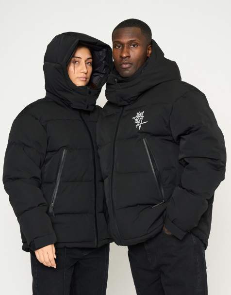 Multiply Apparel – Stormy – Puffer-Jacke in Schwarz - view 1