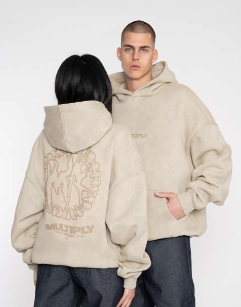 Multiply Apparel - Sweat à capuche oversize et motif au dos - Vert spray - view 1