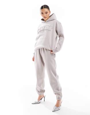 Exclusive Saint graphic sweatpants in stone - part of a set-Neutral