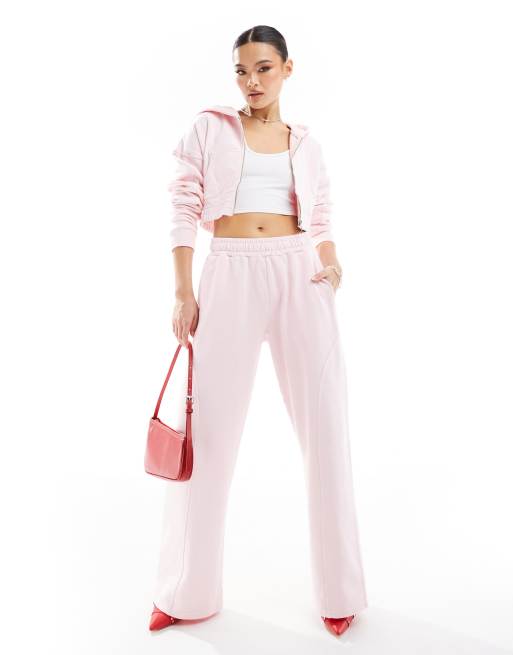 Murci exclusive wide leg joggers co ord in pink