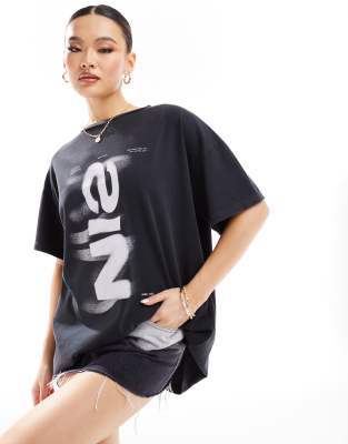 Murci - Oversize-T-Shirt in Schwarz mit „Sin"-Logo