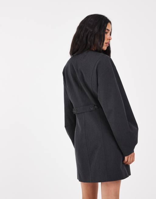 Muse Assembly abito corto sartoriale Audrey in antracite, 5 di 5