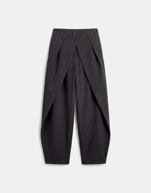 Muse Assembly broek met dubbele taillebanddetail Milena in grijs, 6 van 9