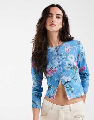 Muse Assembly Button Down Cardigan In Multi