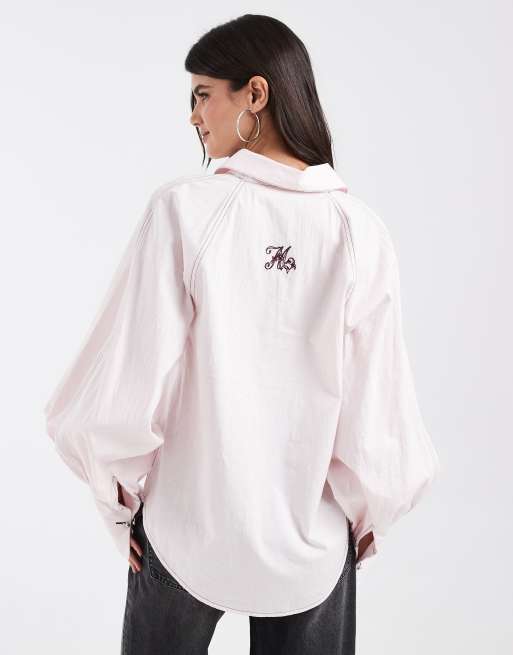 Muse Assembly camicia Erin oversize rosa chiaro, 5 di 5