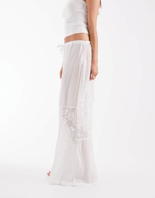 Muse Assembly Celeste lace panel wide leg trousers, 5 of 6