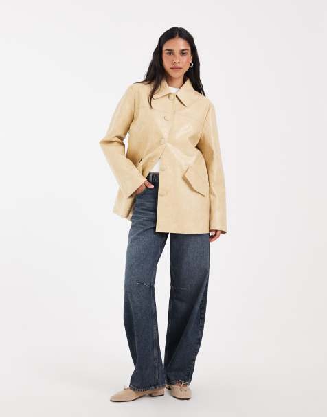 Muse Assembly - chaqueta de cuero Maggie en ocre - view 1