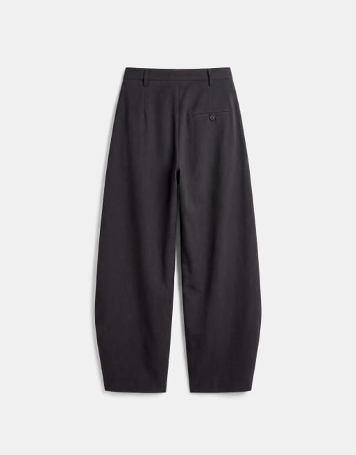 Muse Assembly double waistband detail milena trousers in grey, 7 of 9