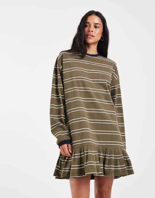 Muse Assembly felicity mini dress a righe verdi, 3 di 5