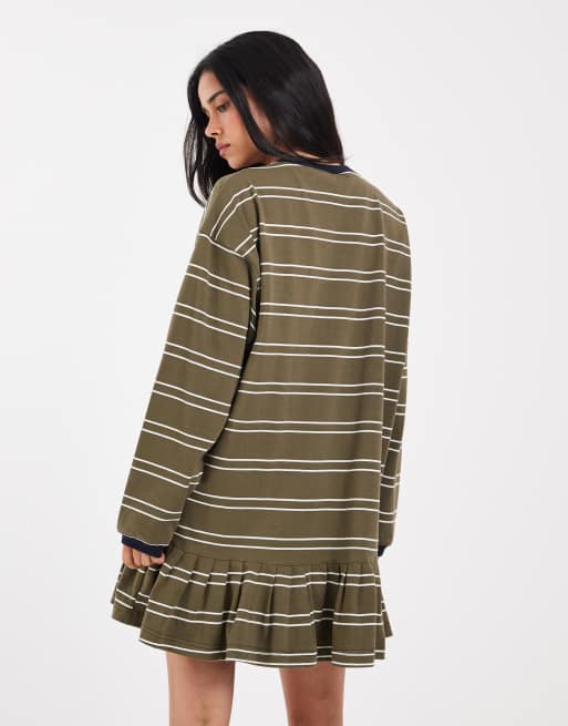 Muse Assembly felicity mini dress a righe verdi, 5 di 5