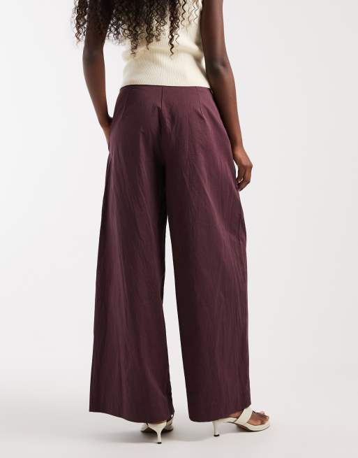 Muse Assembly geborduurde broek in donkerpruim, 3 van 6