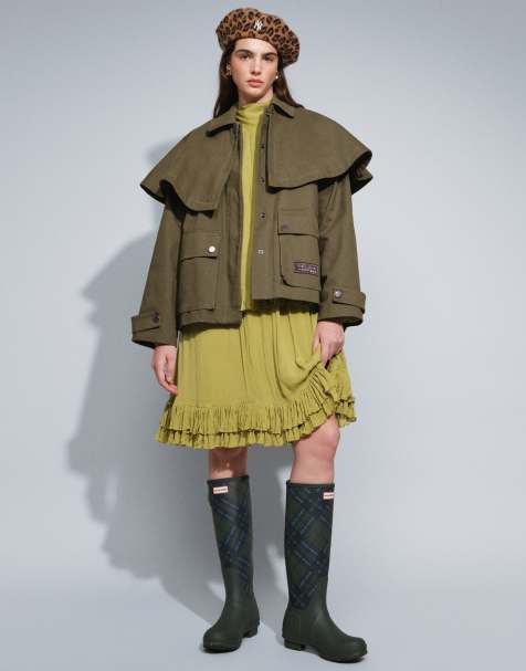 Muse Assembly giacca Bonnie con mantella rimovibile verde - view 1