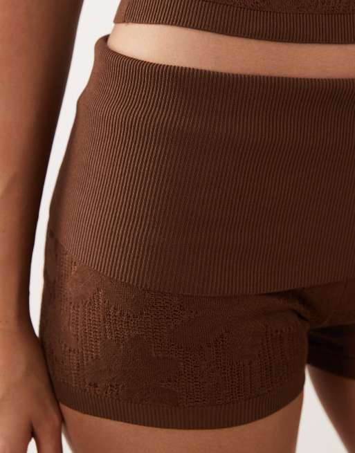 Muse Assembly Isla fold over waist knitted shorts co-ord, 4 of 6
