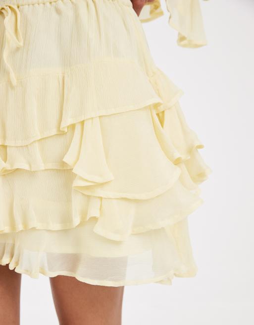 Muse Assembly Ivy Ruffle layer mini skirt co-ord, 4 of 5