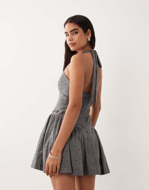 Muse Assembly Jules eyelet halter mini dress, 5 of 5