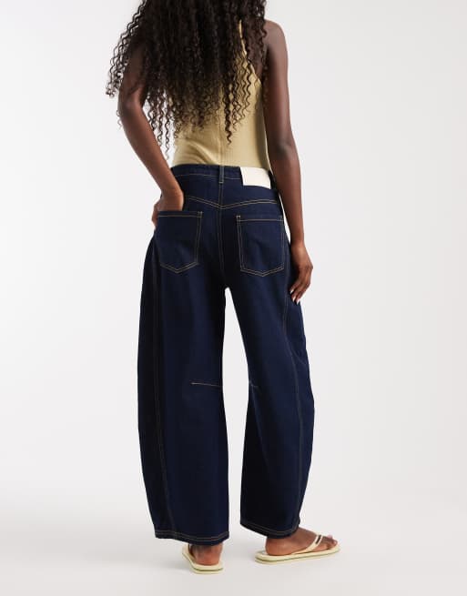 Muse Assembly liane barrel jeans in indigo, 3 of 6