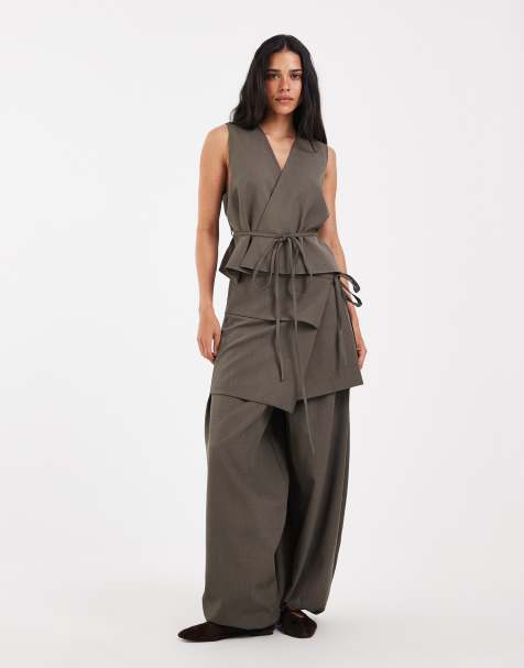 Muse Assembly - Milly - Ensemble avec jupe-pantalon nouée - Gris - view 1