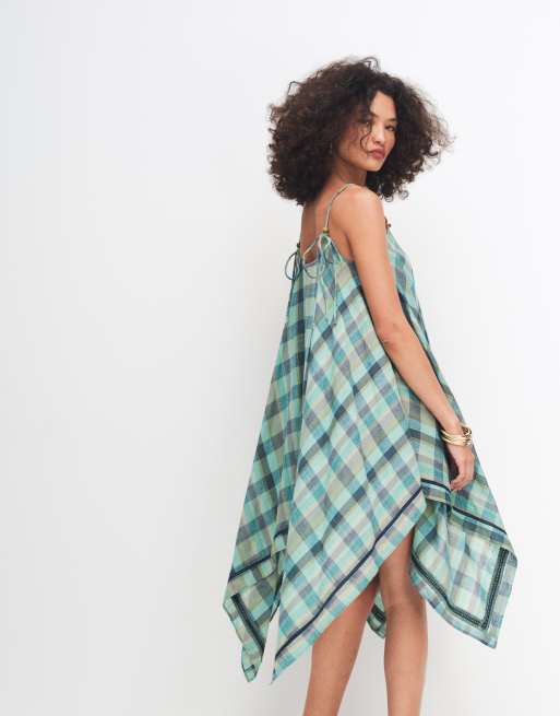 Muse Assembly - Olivia - Geruite midi-jurk met zakdoekzoom, 2 van 7