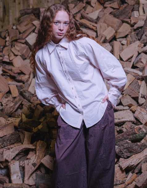 Muse Assembly Oversize-Hemd Erin in Hellrosa - view 1