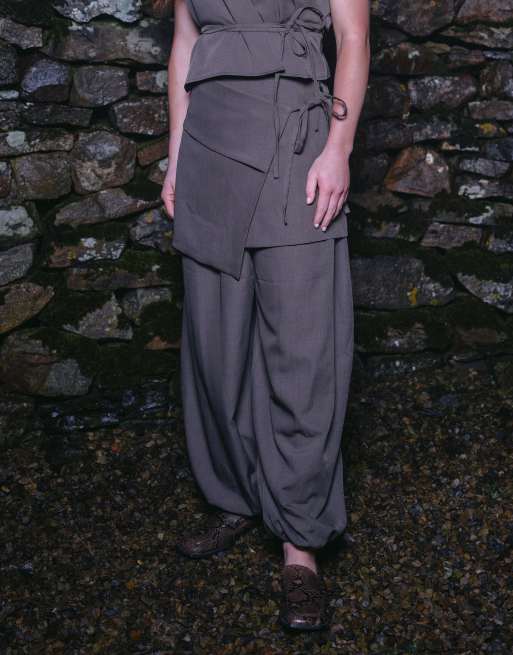 Muse Assembly pantalon large à détail noué Milly Skrousers gris, ensemble 2 pièces, 2 de 6