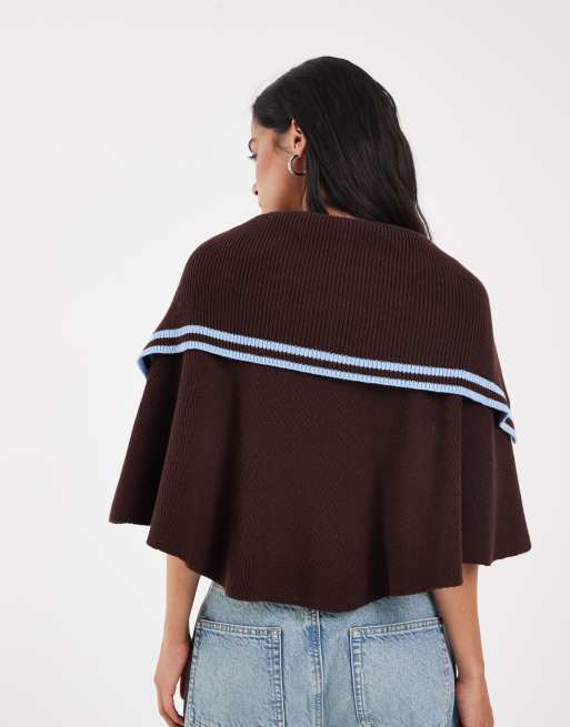 Muse Assembly pip cape i chokolade og blå, 5 af 5