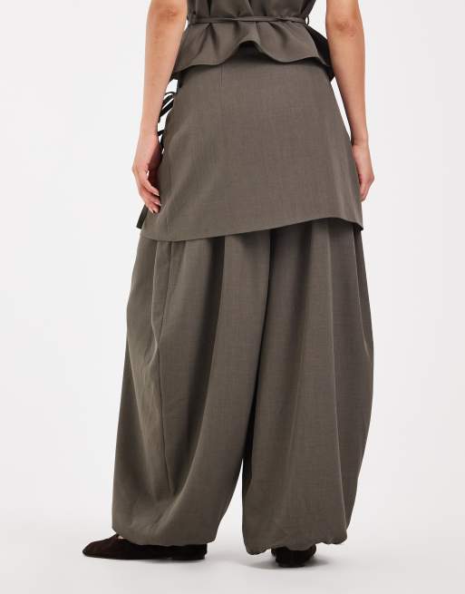Muse Assembly tie detail milly pants in grey (part of a set), 5 of 6