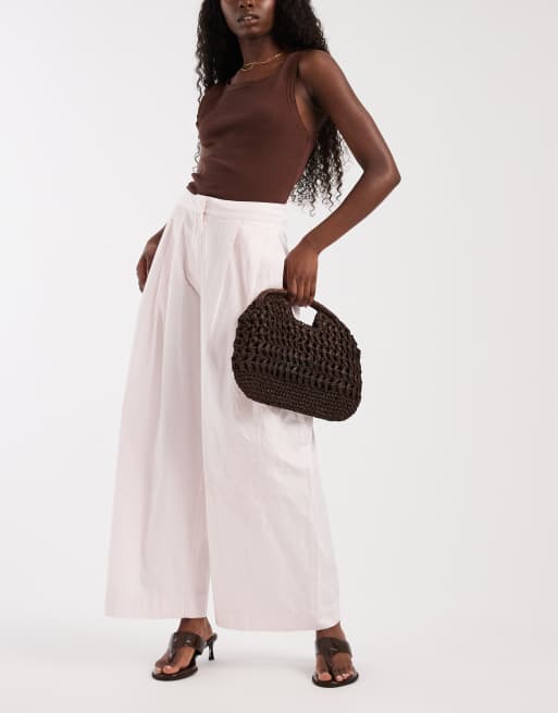 Muse Assembly Viviene embroidered pale pink tailored trousers, 2 of 6