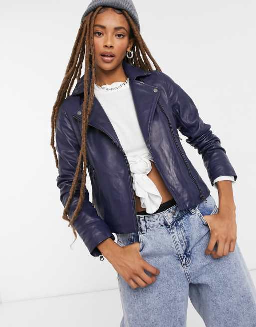 Muubaa leather biker clearance jacket