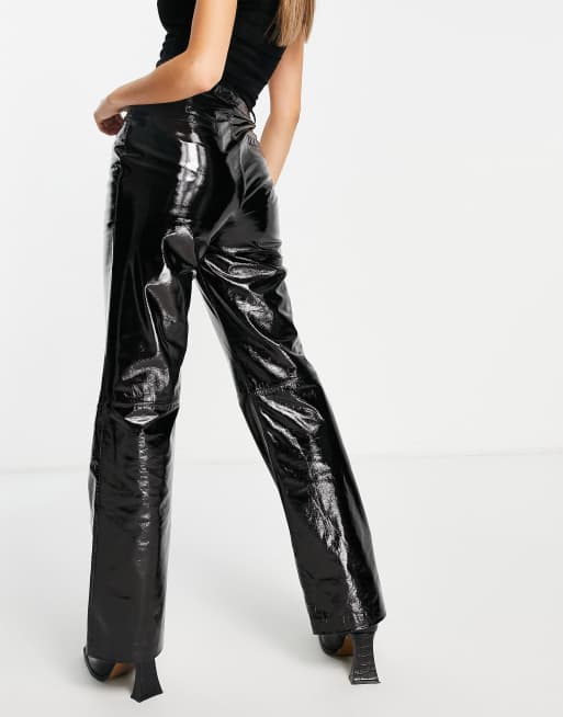 AE Curvy Super High-Waisted Kick Bootcut Vegan Leather Pant