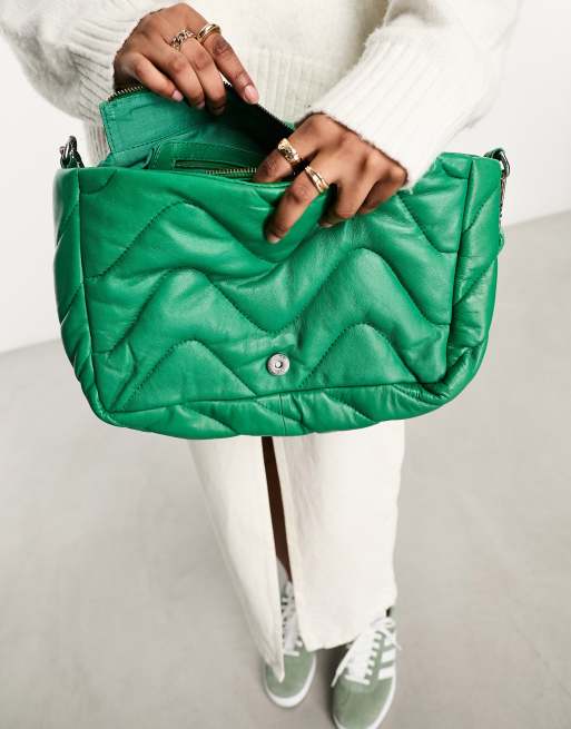 Green on sale quilted bag