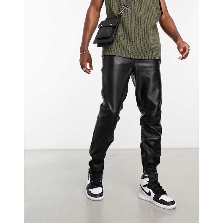 Leather sweatpants online mens