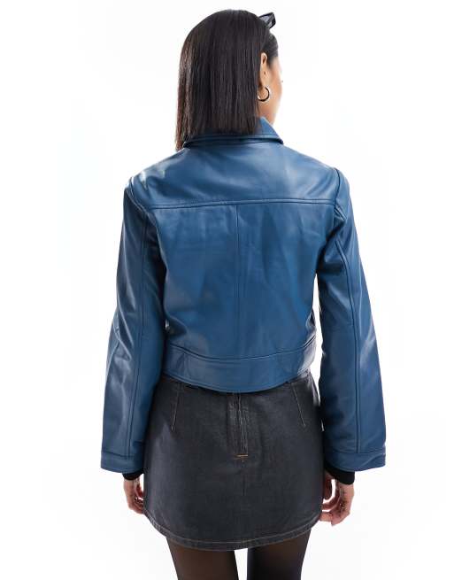 Muubaa oversized boxy leather blazer buy jacket