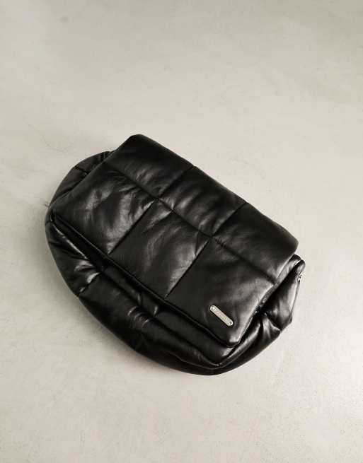 MuuBaa – Svart, fyrkantigt quiltad baguette-väska i läder, 2 av 4