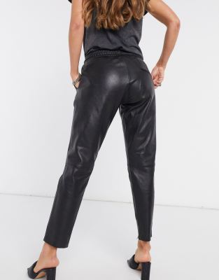 leather joggers asos