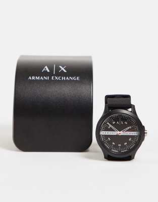 фото Мужские часы черного цвета с силиконовым ремешком armani exchange drexler ax2420-черный цвет