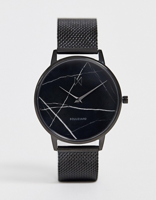MVMT Boulevard mesh watch with marble dial