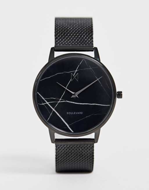 MVMT Boulevard mesh watch with marble dial