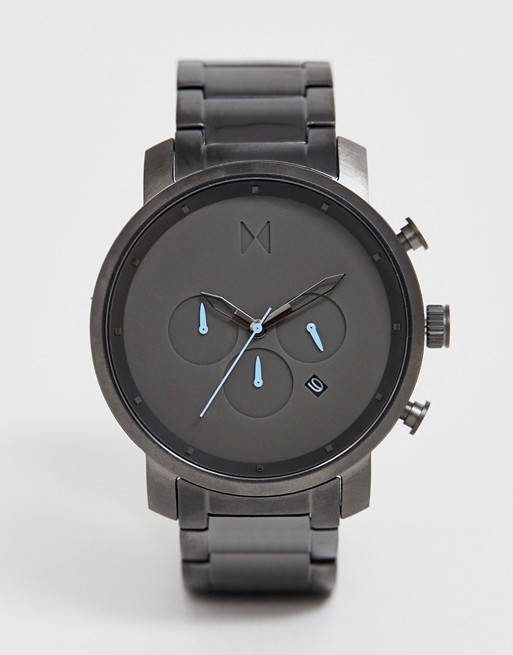 MVMT Chrono bracelet watch in gunmetal