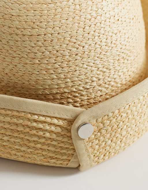 My Accessories 2 way straw sailor hat and bucket hat in natural, 2 of 3