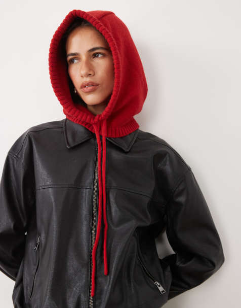My Accessories balaclava hoodie in red - view 1