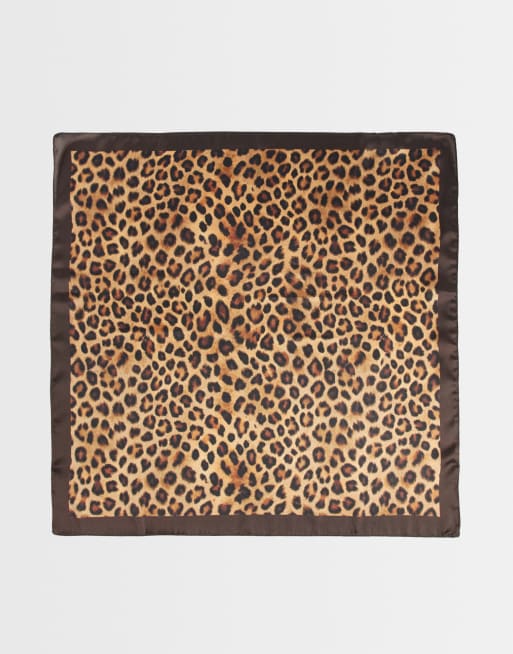My Accessories bandana neck scarf in leopard print, 2 of 3