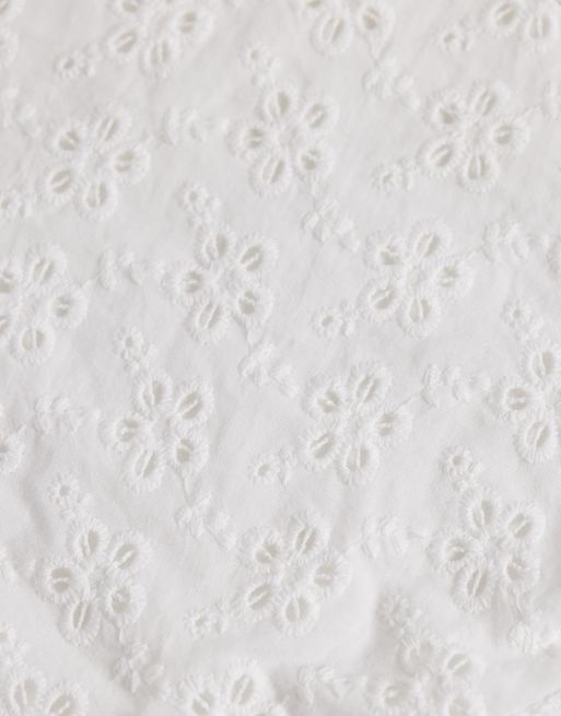 My Accessories - Bandanasjaal van broderie anglaise met elastiek in wit, 2 van 3