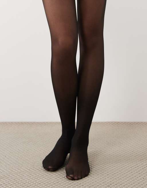 My Accessories barely there 15 denier tights in black, 3 of 3